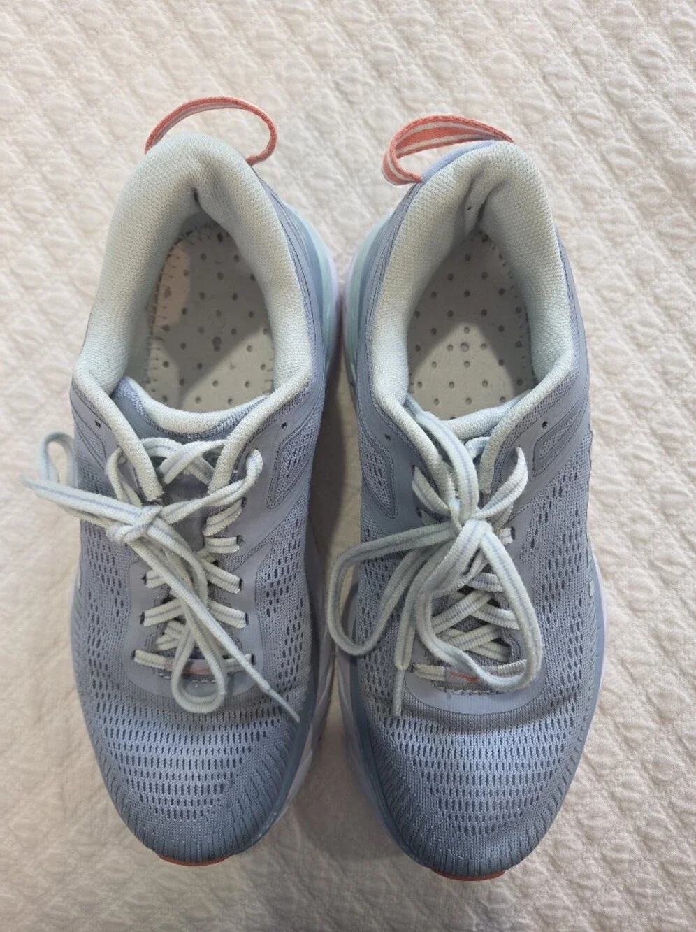 Hoka One One Bondi 7 Women's Size 7 Light Blue Sneakers Running Athletic Shoes - Picture 10 of 15